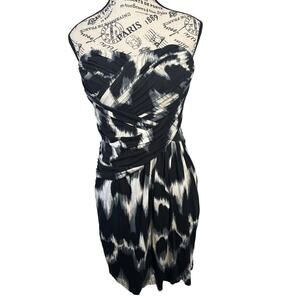 Express Strapless Tube Animal Print Mini Dress